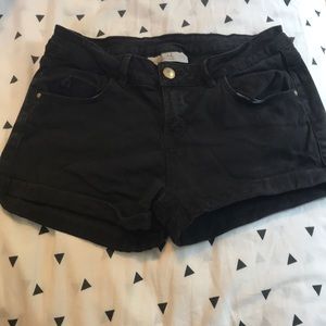 Black Jean Shorts